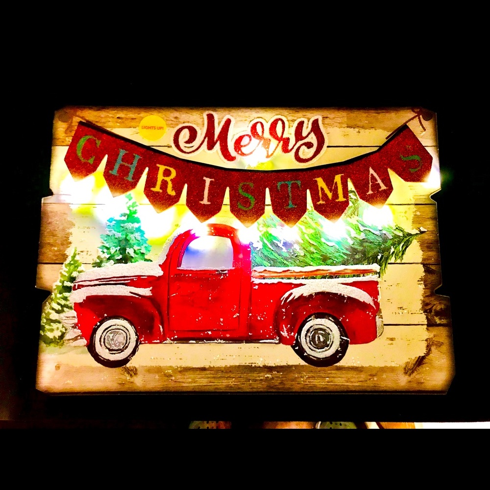Christmas decorative light up sign